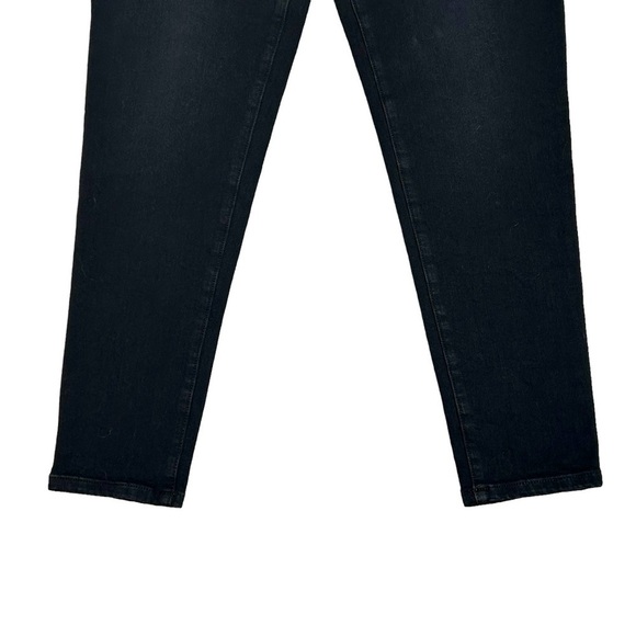 BETABRAND Black denim jeans Pull on Skinny leg 4 pocket Stretchy Size Large - Picture 5 of 9